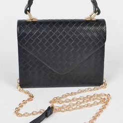 Head Over Heels: All In One Boutique Braided Satchel- Black