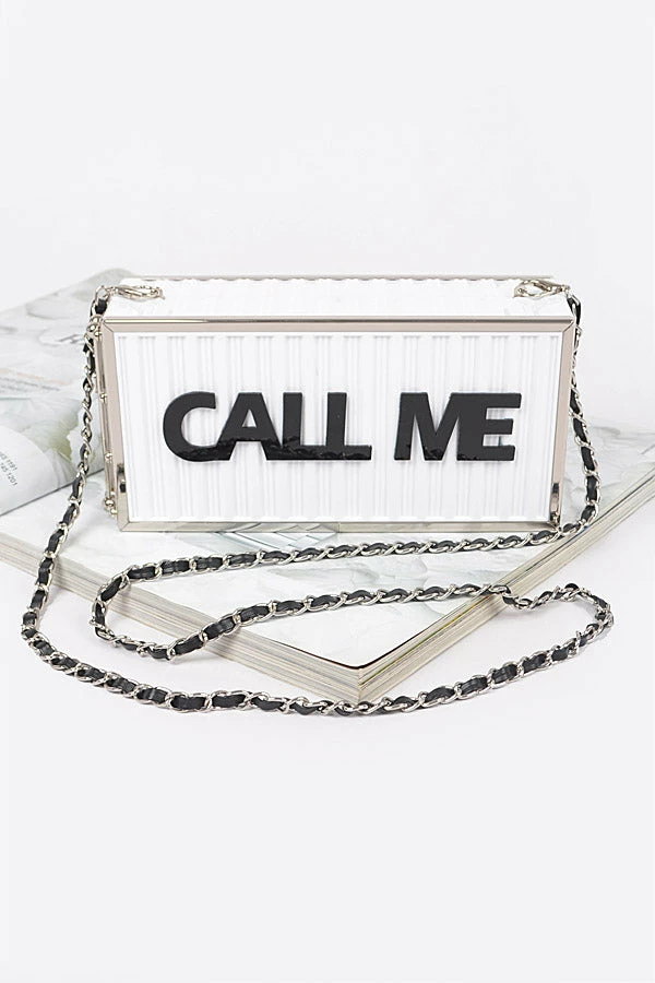 Head Over Heels: Bundle And Shoetique Call Me Clutch- White