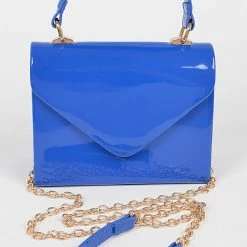Head Over Heels: Bundle And Shoetique Accessories Glossy Satchel- Blue