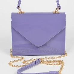 Head Over Heels: Bundle And Shoetique Glossy Satchel- Purple Accessories
