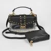Head Over Heels: Bundle And Shoetique Accessories Studded Two In One Clutch- Black/ Gold
