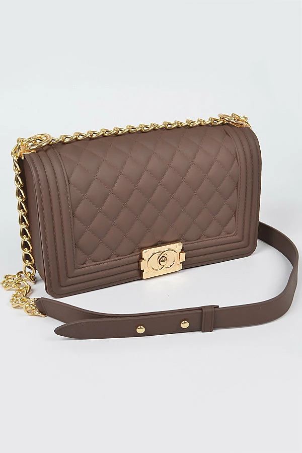 Head Over Heels: Bundle And Shoetique Accessories Luxe Jelli Handbag- Brown