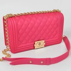 Head Over Heels: Bundle And Shoetique Luxe Jelli Handbag- Fuschia Accessories