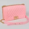 Head Over Heels: Bundle And Shoetique Luxe Jelli Handbag- Pink