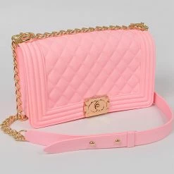 Head Over Heels: Bundle And Shoetique Luxe Jelli Handbag- Pink