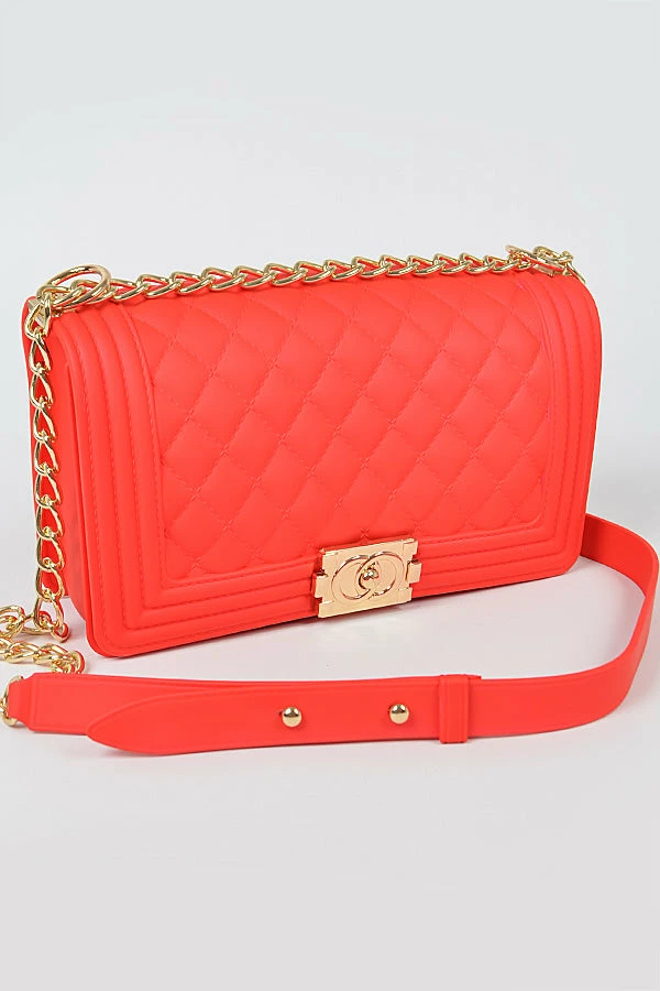 Head Over Heels: Bundle And Shoetique Luxe Jelli Handbag- Red Accessories