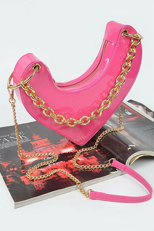 Head Over Heels: Bundle And Shoetique Mad Love Bag- Fuchsia