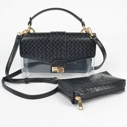 Head Over Heels: Bundle And Shoetique Braided Two In One Satchel- Black Accessories