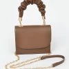 Head Over Heels: Bundle And Shoetique Scrunch Handle Satchel- Brown Accessories