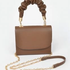 Head Over Heels: Bundle And Shoetique Scrunch Handle Satchel- Brown Accessories