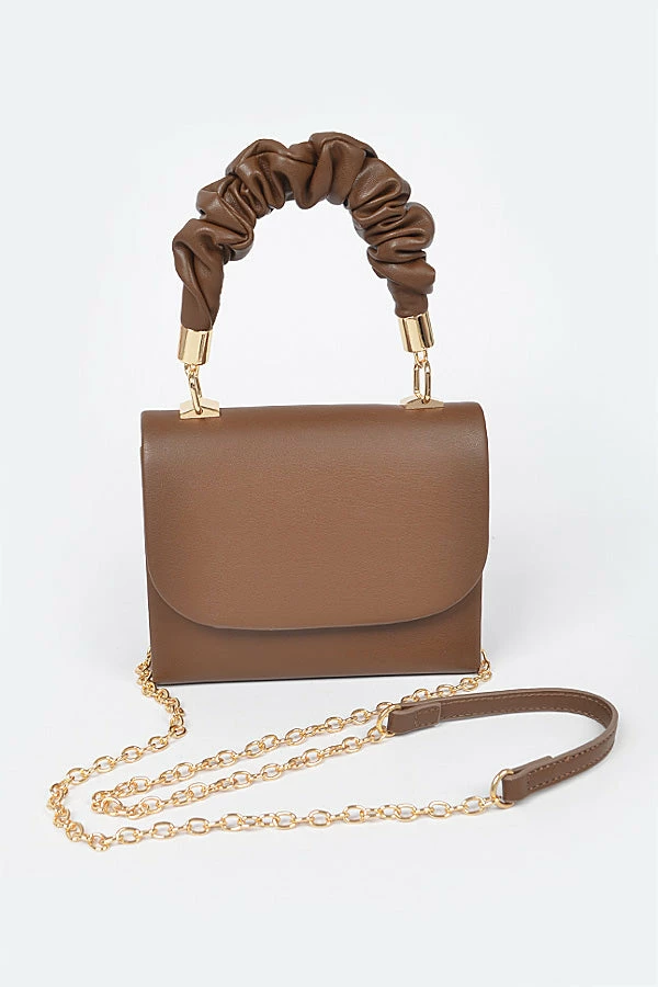 Head Over Heels: Bundle And Shoetique Scrunch Handle Satchel- Brown Accessories