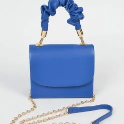 Head Over Heels: Bundle And Shoetique Accessories Scrunch Handle Satchel- Blue
