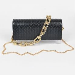 Head Over Heels: Bundle And Shoetique Accessories Cuban Links Bag- Braided Black