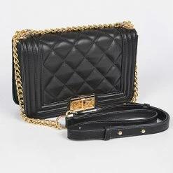 Head Over Heels: Bundle And Shoetique Quilted Clutch- Black Accessories