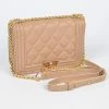 Head Over Heels: Bundle And Shoetique Accessories Quilted Clutch- Nude