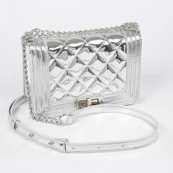 Head Over Heels: Bundle And Shoetique Quilted Clutch- Silver Accessories