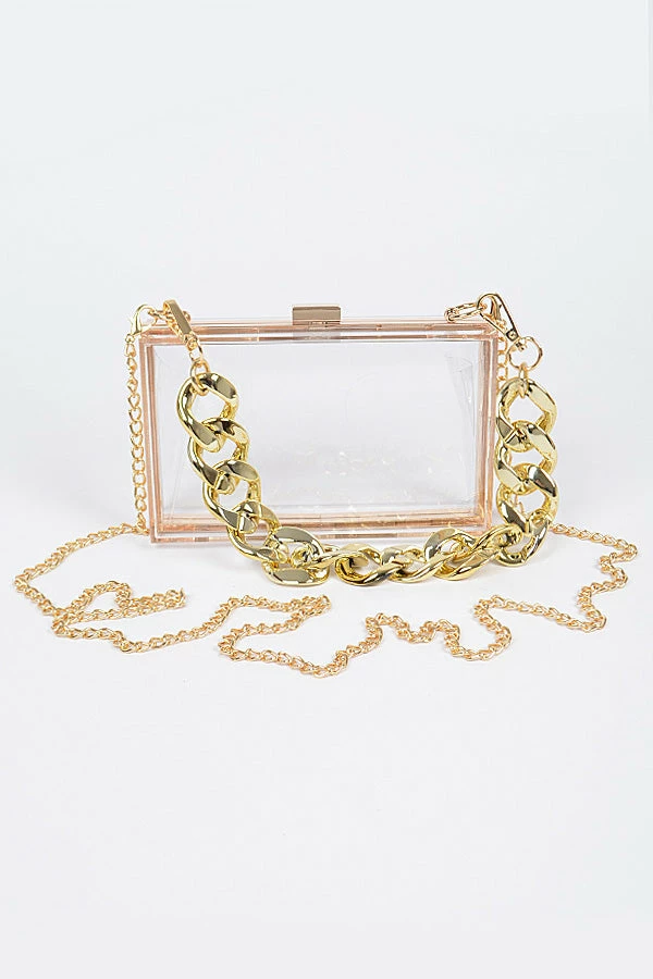 Head Over Heels: All In One Boutique Acrylic Clutch- Clear
