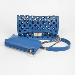 Head Over Heels: All In One Boutique Cutout Handbag- Blue