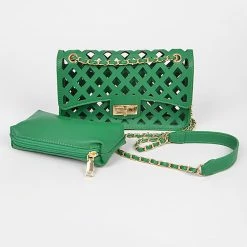 Head Over Heels: All In One Boutique Cutout Handbag- Green Accessories