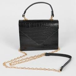 Head Over Heels: Bundle And Shoetique Croc Satchel- Black Accessories