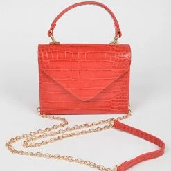 Head Over Heels: Bundle And Shoetique Croc Satchel- Red