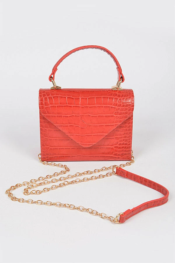 Head Over Heels: Bundle And Shoetique Croc Satchel- Red