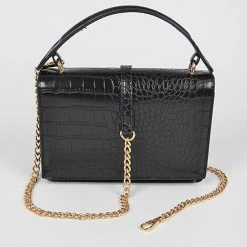 Head Over Heels: Bundle And Shoetique Croc Box Bag- Black Accessories