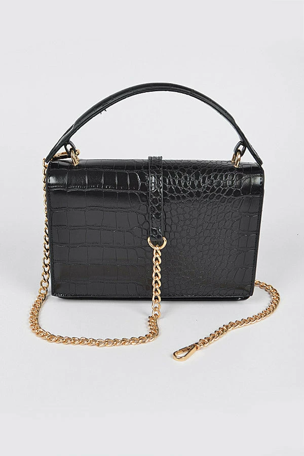 Head Over Heels: Bundle And Shoetique Croc Box Bag- Black Accessories