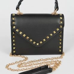 Head Over Heels: All In One Boutique Accessories Spiked Satchel- Black