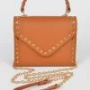 Head Over Heels: All In One Boutique Accessories Spiked Satchel- Camel