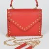 Head Over Heels: All In One Boutique Accessories Spiked Satchel- Red