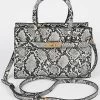 Head Over Heels: All In One Boutique Accessories Missy Satchel- Black Snake