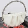 Head Over Heels: All In One Boutique Round Rhinestone Word Clutch- White