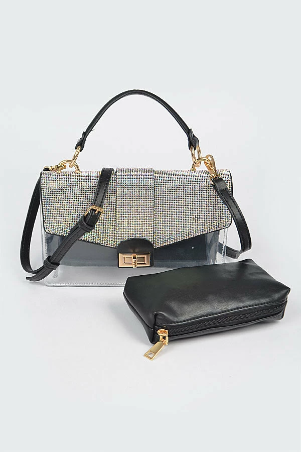Head Over Heels: All In One Boutique Diamond Two In One Clutch- Holo Accessories