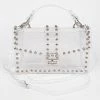 Head Over Heels: All In One Boutique Round Stud Bag- Clear Silver