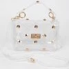 Head Over Heels: Bundle And Shoetique Studded Handle Satchel- Clear