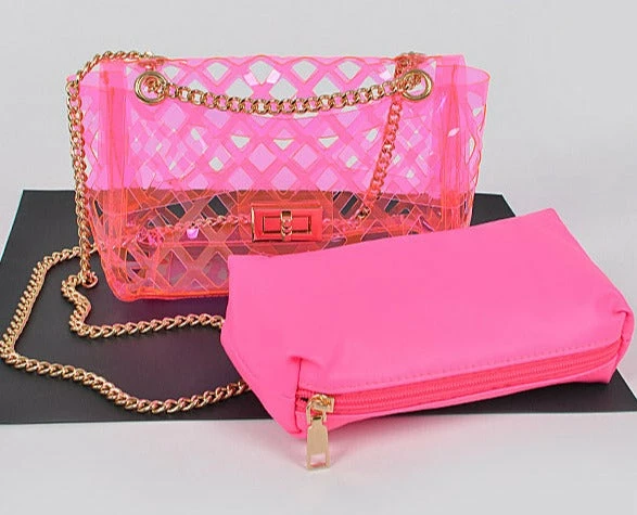 Head Over Heels: All In One Boutique Neon Lights Satchel- Pink Accessories