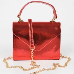 Head Over Heels: Bundle And Shoetique Metalic Satchel- Red