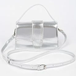 Head Over Heels: Bundle And Shoetique Metalic Flap Satchel- Silver