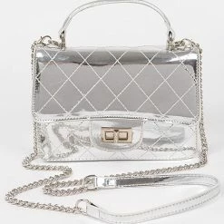 Head Over Heels: Bundle And Shoetique Mirror Sathchel- Silver