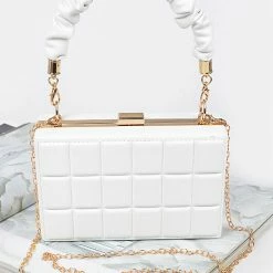 Head Over Heels: All In One Boutique Accessories Chocolate Satchel- White