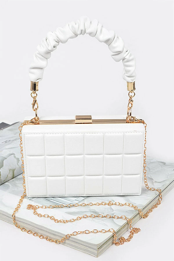 Head Over Heels: All In One Boutique Accessories Chocolate Satchel- White