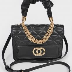 Head Over Heels: All In One Boutique Luxe Scrunch Satchel- Black