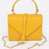 Head Over Heels: All In One Boutique Embossed Satchel- Yellow