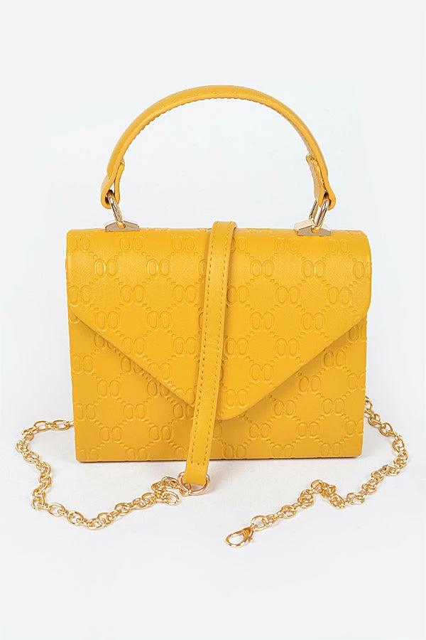 Head Over Heels: All In One Boutique Embossed Satchel- Yellow