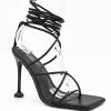 Head Over Heels: Bundle And Shoetique Footwear Tied Up Heels- Black
