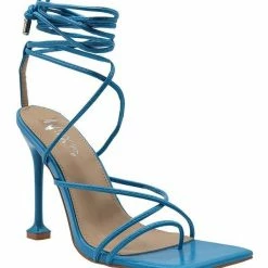 Head Over Heels: Bundle And Shoetique Tied Up Heels- Blue Footwear