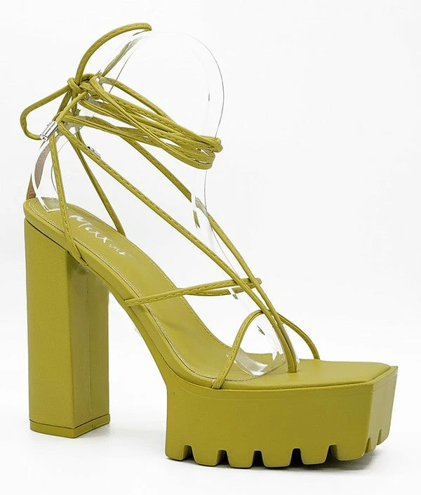 Head Over Heels: All In One Boutique Bronx Heels- Lime Footwear