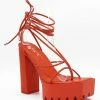 Head Over Heels: All In One Boutique Bronx Heels- Orange Footwear