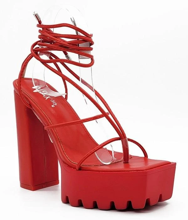 Head Over Heels: All In One Boutique Bronx Heels- Red